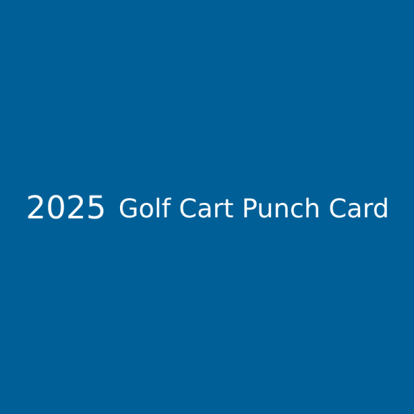 2025 Golf Cart Punch Card